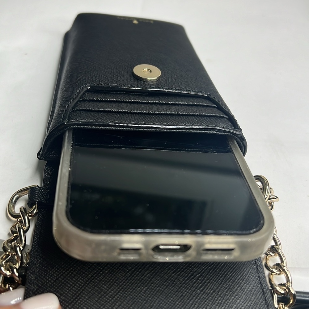 Kate Spade Cat Limited Edition Leather Crossbody Bag Phone Case Fits an IPhone - Picture 11 of 12